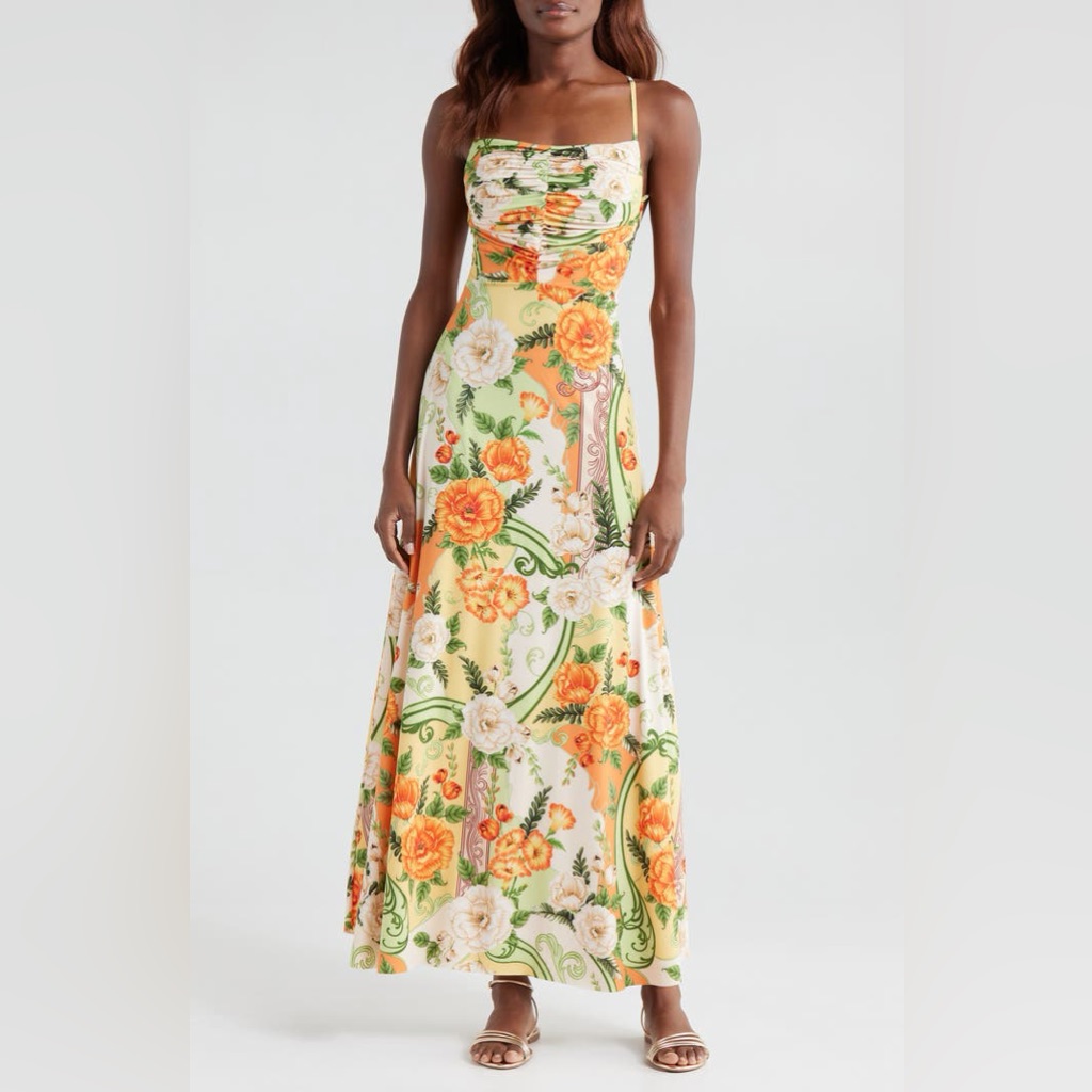 Agua Bendita Arista Ete Strapless Maxi Cover-Up Dress